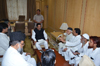 MINISTER MOHD.ARIF NASIM KHAN & ULEMA'S MEETS CHIEF MINISTER PRITHVIRAJ CHAVAN WITH DELEGATION AT SAHYADRI GUEST.