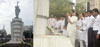 NEW CHIEF MINISTER PRITHVIRAJ CHAVAN ,MPCC PRESIDENT MANIKRAO THAKARE,MRCC PRESIDENT KRIPASHANKAR SINGH AT HUTATMA CHOWK. NEW CHIEF MINISTER PRITHVIRAJ CHAVAN ,MPCC PRESIDENT MANIKRAO THAKARE,MRCC PRESIDENT KRIPASHANKAR SINGH AT HUTATMA CHOWK.