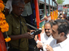 UNION MINISTER OF STATE MILIND DEORA FLAG OFF BEST BUS & INAUGURATE'S WATER CONNECTION AT GEETA NAGAR NR NAVY NAGAR COLABA.