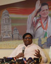 MRCC President Janardan Chandurkar Press Conference at Mumbai Congress Rajiv Gandhi Bhavan at Azad Maidan. MRCC President Janardan Chandurkar Press Conference at Mumbai Congress Rajiv Gandhi Bhavan at Azad Maidan.