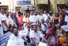 MRCC President Sanjay Nirupam with Congress Team at J.J.Marg Police Station to Launch FIR against BMC on Death of Motorcylist Young Boy due to POT HOLES.