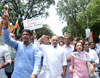 Mumbai Youth Congress Protest Against BMC at Azad Maidan.
