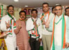 Mumbai Congress President Sanjay Nirupam & Ex.Min.& South Mumbai Congress Party Leader Milind Deora during Election Campaign & Candidates Election OffIce Inauguration in South Mumbai.