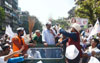 Congress Leader Sayyed Furkan Protest against "AAP" Leader Arvind Kejriwal in Rally at Arab Galli Grand Road.