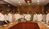 OPPOSITION LEGISLATORS MEET GOVERNOR K.SANKARNARAYANAN COMPLAIN ABOUT AG's STAND IN HC.