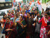 Mumbai Mahila Congress Protest at Minister Pankaja Munde Worli Residence.