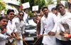 Mumbai Pradesh Youth Congress Protest against Petrol & Diesel Price Hike.