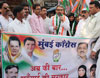 MLA Amin Patel during Mumbai Regional Congress Protest Against Rationing Office at Dongri.