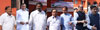 MUMBAI CONGRESS (NSUI) STUDENT'S  BURNS COPY OF DAINIK SAAMANA AT MUMBAI CONGRESS RAJIV GANDHI BHAVAN.