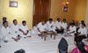 NCP.LEADERS MEETS AT RESIDENCE OF GUARDIAN MIN.JAYANTRAO PATIL AT MAHALAKSHMI.