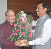 MINISTER SUNIL TATKARE FELICITATED BY EX.MIN.PRABHAKAR MORE. MINISTER SUNIL TATKARE FELICITATED BY EX.MIN.PRABHAKAR MORE.