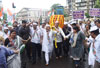 Mumbai Congress under Leadership of MRCC President Sanjay Nirupam "Potholes Dindi " Protest March against Shivsena- BJP at CST Mumbai.