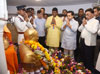 Leaders Paying Tribute to Bharatratna Mahamanav Dr. B.R. Ambedkar on 135th year Jayanti in Mumbai.