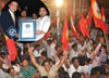 SWABIMAN SANGHTNA PRESIDENT NITESH NARAYANRAO RANE MADE WORLD RECORD OF GIVING JOB'S TO 25,300 YOUTH IN 1 DAY NOTED AS WORLD RECORD IN GUINNESS WORLD RECORD.