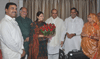 GOVERNOR SHANKARNARAYANAN VISITED MUMBAI CONGRESS PRESIDENT KRIPA SHANKAR SINGH RESIDENCE AT BANDRA .