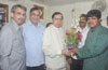 THE UNION MINISTER FOR PETROLEUM AND NATURAL GAS ,SHRI MURLI DEORA , MUMBAI CONGRESS PRESIDENT KRIPASHANKAR SINGH & MINISTER ARIF NASIM KHAN VISITED MLA AMIN PATEL OFFICE AT NAGPADA
