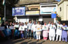 Ex.MLA Madhu Chavan with NSUI Team Protest at Byculla.