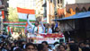 MP.Candidate Milind Deora Election Campaign Rally in South Mumbai Parliamentary Constituency at Mumbadevi Assembly Dongri Area.