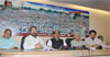 PRESS CONFERENCE MAHARASHTRA PRADESH CONGRESS PRESIDENT MANIKRAO THAKRE AT GANDHI BHAVAN.