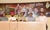 Mumbai Congress President Sanjay Nirupam & MLA Nitesh Rane Press Conference at Rajiv Gandhi Bhavan.