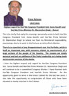 M.P.SHRI.GURUDAS KAMAT PRESS RELEASE.