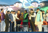 Chief Minister Devendra Fadnavis with RPI Leader-Social Justice & Empowerment Minister Ramdas Athawale during RPI Maha Melava at Thane.