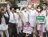 Congress Party Leaders Protest at Raj Bhavan.