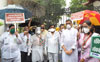 Congress Party Leaders Protest at Raj Bhavan.