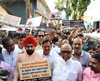MRCC President Eknathrao Gaikwad with Team Protest for insulting Chhatrapati Shivaji Maharaj by Book Release in which Comparision Of Shivaji Maharaj with Narendra Modji.