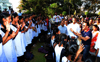 NSUI PROTEST AT KALINA UNIVERSITY.