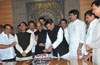 CHIEF MINISTER PRITHVIRAJ CHAVAN ON HIS BIRTHDAY AT VIDHAN BHAVAN.