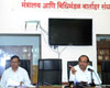 Opposotion Leader Radhakrishna Vikhe-Patil Press Conference at Vidhan Bhavan.