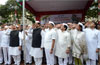 ON OCCASION OF AUGUST KRANTI DIN CHIEF MINISTER PRITHVIRAJ CHAVAN,MPCC.PRESIDENT MANIKRAO THAKAREY,& MRCC PRESIDENT KRIPASHANKAR SINGH PAYING TRIBUTE TO KRANTIVEER"S AT AUGUST KRANTI MAIDAN. ON OCCASION OF AUGUST KRANTI DIN CHIEF MINISTER PRITHVIRAJ CHAVAN,MPCC.PRESIDENT MANIKRAO THAKAREY,& MRCC PRESIDENT KRIPASHANKAR SINGH PAYING TRIBUTE TO KRANTIVEER"S AT AUGUST KRANTI MAIDAN.