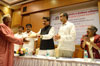Chief Minister Prithviraj Chavan,Union Minister of State & MP.Milind Deora & State Minister Sachin Ahir in Sahyadri Guest House at Malabar Hill.