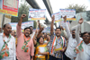 Congress Party Protest Against BJP Govt.Price Hike Policy at Sion Koliwada.
