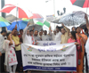 Mumbai Congress President Prof.Janardan Chandurkar with MRCC Team to Protest at Gateway of India In Wake of the Controversial Meeting of Ved Prakash with Hafeez Saeed & his Separatist Remarks over Kashmir.