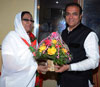 SAMAJVADI PARTY LEADER ABU HASIM AZMI & SAMAJVADI CANDIDATE RABIYA SHAIKH.
