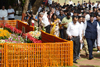 Tribute to Shivsena Supremo Late Balasaheb Thackarey at Smurti Sthal at Shivaji Park by Mumbaikars.