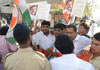 Mumbai Youth Congress Protest against BJP Minister Vinod Tawade at Azad Maidan.