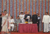 MLA AMIN PATEL ON OCCASION M.P.& MLA TROPHY CRICKET TOURNAMENT AT KAMATHIPURA .