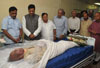 CHIEF MINISTER PRITHVIRAJ CHAVAN AT LILAVATI HOSPITAL BANDRA.