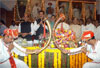 CHIEF MINISTER PRITHVIRAJ CHAVAN CONGRATULATED AT VIDHAN BHAVAN . CHIEF MINISTER PRITHVIRAJ CHAVAN CONGRATULATED AT VIDHAN BHAVAN .