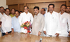 Congress Leader P.Chidambaram Candidate for Maharashtra Rajya Sabha (MP) Welcomed by Congress Leader's at Gandhi Bhavan in Mumbai.