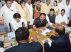 Vidhan Parishad Candidates  Congress- NCP- Dilip Mane Filed Their Nomination Form at Vidhan Bhavan Mumbai.