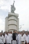 M.N.S. LEADERS PROTEST AT NAGPUR VIDHAN BHAVAN DURING THE 1 ST WINTER SESSION DAY.