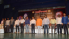 Swabhiman Sanghatana President MLA Nitesh Narayanrao Rane during Karyakarta Melawa at Rang Sharda Bandra.