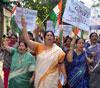 PROTEST AGAINST CRIME AGAINST WOMEN !!! BY CONGRESS PARTY MAHILA CONGRESS AT AZAD MAIDAN.
