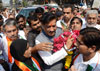 CHIEF MINISTER PRITHVIRAJ CHAVAN & UNION STATE MINISTER MILIND DEORA ROAD SHOW CONGRESS-NCP & PRP CANDIDATE WARD.NO 223,222,220 AT PAYDHUNI ON OCCASION MUMBAI CONGRESS PRESIDENT KRIPASHANKAR SINGH,MLA AMIN PATEL.