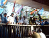 Mumbai Youth Congress President Ganeshkumar Yadav with Youth Congress Team Protest at Kalina University. Mumbai Youth Congress President Ganeshkumar Yadav with Youth Congress Team Protest at Kalina University.