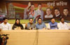 Mumbai Congress President Sanjay Nirupam Press Conference at Rajiv Gandhi Bhavan. Mumbai Congress President Sanjay Nirupam Press Conference at Rajiv Gandhi Bhavan.